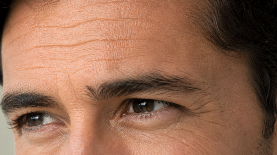 Man with Fine Lines and Wrinkles